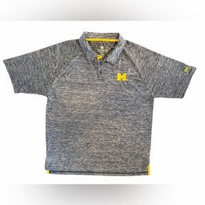 Colosseum University of Michigan Heathered Blue Polo, Men’s Large